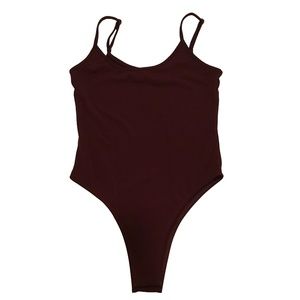 SHEIN Burgundy Body Suit Size XS